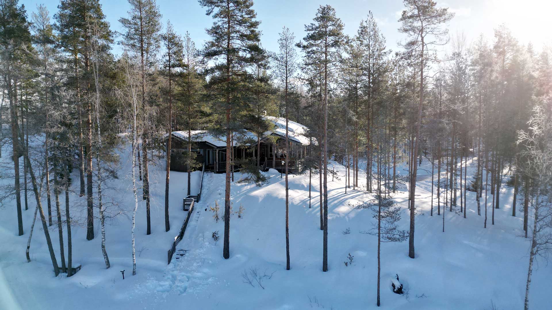 het huis in de winter